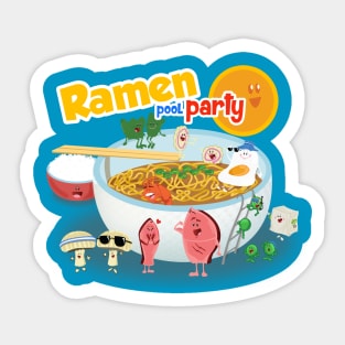 Ramen Pool Party Sticker